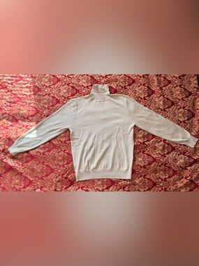 Men's Cream Turtleneck Sweater